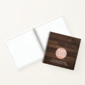 Voeg Business Logo Company medewerkers rustiek Notitieboek (Binnen)