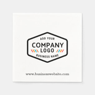 Voeg Business Logo en Website Custom Paper toe Servet