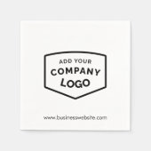 Voeg Business Logo en Website Modern Paper toe Servet (Voorkant)