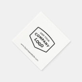 Voeg Business Logo en Website Modern Paper toe Servet (Hoek)