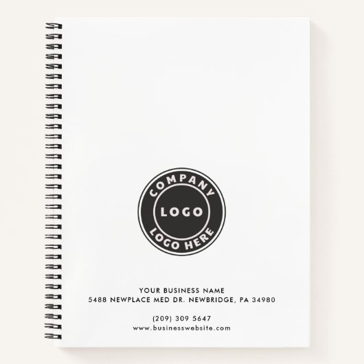 Voeg Business Logo Kantoor medewerkers Custom toe Notitieboek (Voorkant)