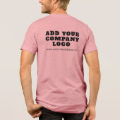 Voeg Business Logo Medewerkers Event Matching Cust Tri-Blend Shirt (Achterkant)