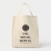 Voeg Business Logo Slogan en Bedrijfsnaam Custom t Tote Bag (Voorkant)
