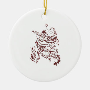 Voeg charme toe aan uw boom met vrolijke aandenken keramisch ornament