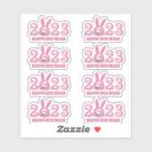 Voeg Chinees Nieuwjaar 2023 Jaar van Rabbit Pink t Sticker (Vel)