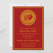 Voeg Chinees nieuwjaar 2023 Rabbit Gold toe Kaart (Voorkant)