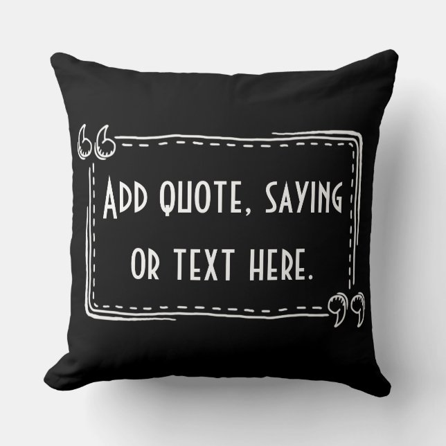 Voeg Citaat, Gezegde of Tekst .Personalized Pijler Kussen (Voorkant)