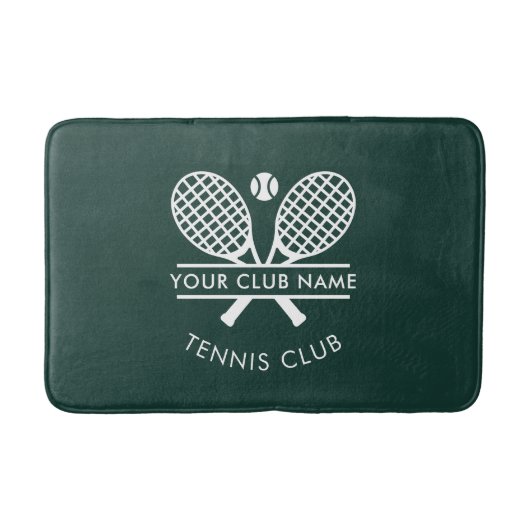 Voeg clubnaam Tennis Team Rackets Motif Custom toe Badmat (Voorkant)