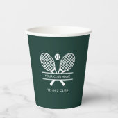 Voeg clubnaam Tennis Team White Logo toe Papieren Bekers (Voorkant)