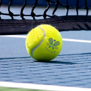 Voeg clubnaam toe Tennis Blue Team Players Custom Tennisballen