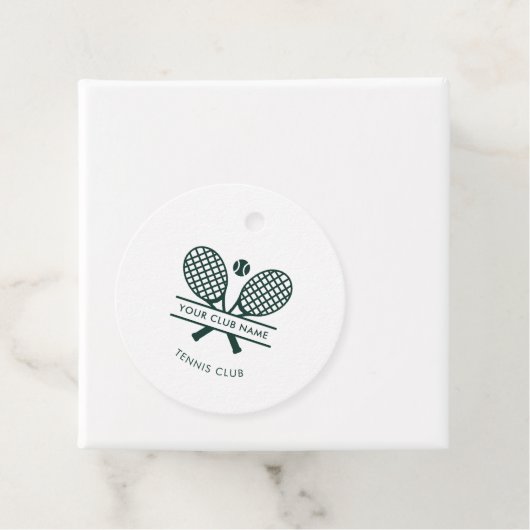 Voeg clubnaam toe Tennis Team Green Custom Bedankjes Labels (In situ)