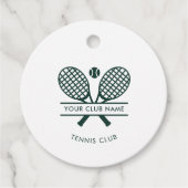 Voeg clubnaam toe Tennis Team Green Custom Bedankjes Labels (Voorkant)