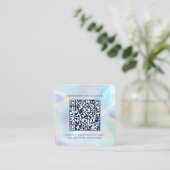 Voeg Corporate Logo en QR Code Holographic toe Vierkante Visitekaartje (Staand voorkant)