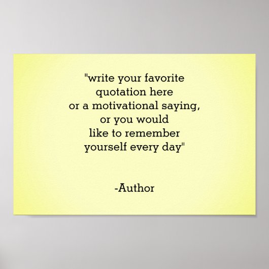 Voeg / Creëer uw eigen offerte toe Poster (Voorkant)