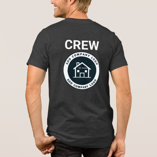 Voeg Custom Business Logo Real Estate Agent Compan Tri-Blend Shirt (Achterkant)