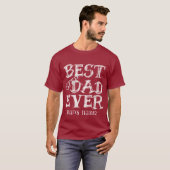 Voeg DAD's NAAM CHALKBOARD BESTE STAP DAD OOIT toe T-shirt (Voorkant volledig)