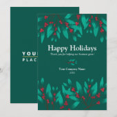 Voeg de BedrijfsBedrijfsKaart van de Vakantie van  Feestdagenkaart (Voorkant / Achterkant)