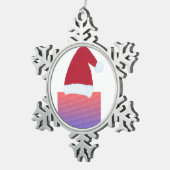 Voeg de Foto Gepersonaliseerde Versieringen van de Tin Sneeuwvlok Ornament (Rechts)