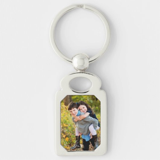 Voeg de foto van uw kinderen toe Aangepaste herinn Sleutelhanger (Voorkant)