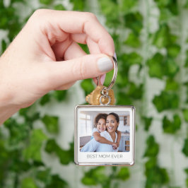 Voeg de foto van uw kinderen toe Beste moeder ooit Sleutelhanger