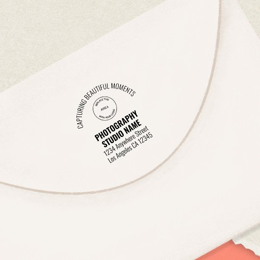 Voeg de Fotograaf van het Adres van de Naam van de Zelfinktende Stempel