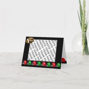 Voeg de Helmet van het Football van de Prettige fe Feestdagen Kaart