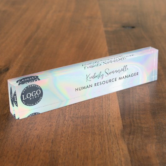 Voeg de Holografische Bedrijfs Werknemer van het M Naambordje (Zijkant)