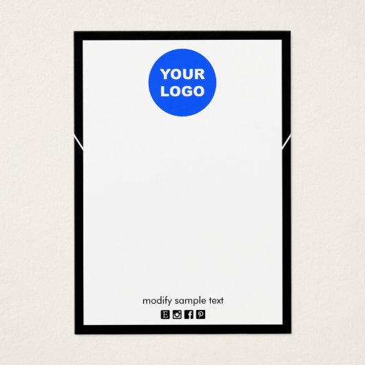 Voeg de houder van de trombocytendisplay Logo toe Visitekaartje (Voorkant)