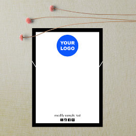 Voeg de houder van de trombocytendisplay Logo toe Visitekaartje