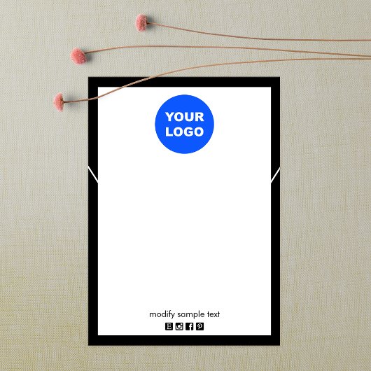 Voeg de houder van de trombocytendisplay Logo toe Visitekaartje