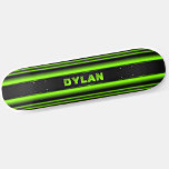 Voeg de Initialen van de Naam Groene Stripe Zwarte Persoonlijk Skateboard<br><div class="desc">Voeg om het even welke naam of initialen toe u op dit geweldige ontwerp wilt - zie mijn opslag voor veel meer gepersonaliseerde skateboard design en Skateboard T-Shirts,  Hoodies,  Backpacks,  Blankets en meer.</div>