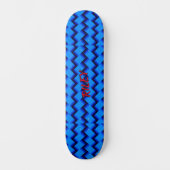 Voeg de Initialen van de Naam toe, Blauwe Woven Ha Persoonlijk Skateboard (Voorkant)
