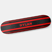 Voeg de Initialen van de Naam toe Rode Stripes Zwa Persoonlijk Skateboard