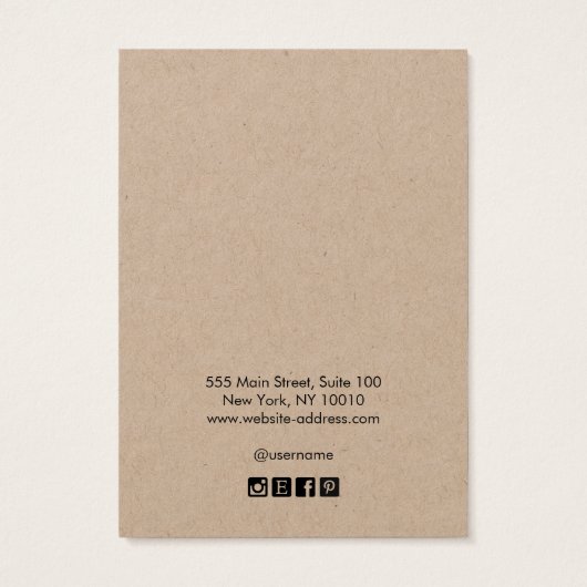 Voeg de Kaart Logo Kraft Earring Border Display to (Achterkant)