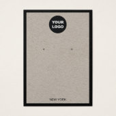 Voeg de Kaart Logo Kraft Earring Border Display to (Voorkant)