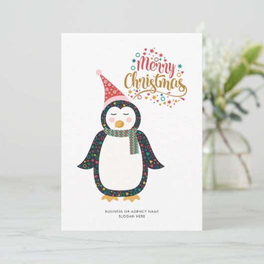 Voeg de Kaart van Kerstmis van het Bedrijf van de  (Staand voorkant)