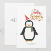 Voeg de Kaart van Kerstmis van het Bedrijf van de  (Voorkant / Achterkant)