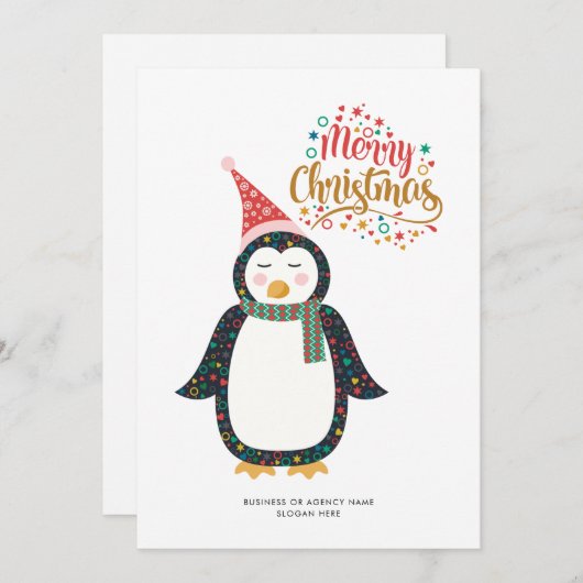 Voeg de Kaart van Kerstmis van het Bedrijf van de (Voorkant / Achterkant)