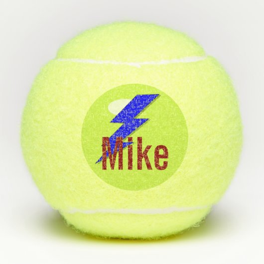 Voeg de Kogels van de Lightning Tennis van de Naam Tennisballen (Voorkant)
