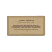 Voeg de Kraft van de Lijst van de Ingrediënten van Etiket (Voorkant)