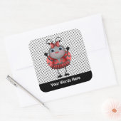Voeg de ladybug sticker van de cartoon van Woorden (Envelop)