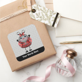 Voeg de ladybug sticker van de cartoon van Woorden