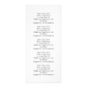 Voeg de Lijst van de Logo en van de Prijs of de Re Reclamekaart (Achterkant)