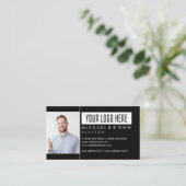 Voeg de Logo Real Estate Professional van het Tuss Visitekaartje (Staand voorkant)