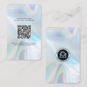 Voeg de Logo van het Bedrijf en QR DIY Holographic Visitekaartje