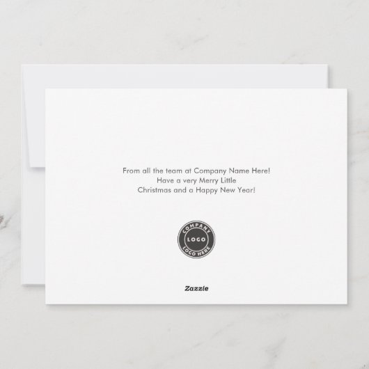 Voeg de Logo van het Bedrijf en Slogan Kerstmis to Feestdagenkaart (Achterkant)