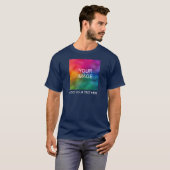 Voeg de Mannen van de Foto's van de Bedrijfs Logo T-shirt (Voorkant volledig)