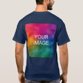 Voeg de Mannen van het Malplaatje van de Foto van  T-shirt (Achterkant)