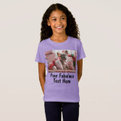 Voeg de Meisjes van de Lavender van de Foto en van T-shirt (Voorkant volledig)