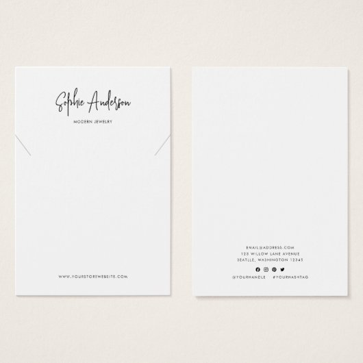 Voeg de Minimalistische Kaart van de Vertoning van (Voorkant /achterkant)